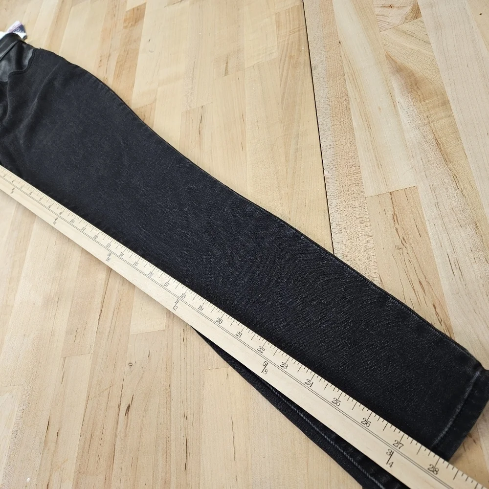 Abercrombie & Fitch The Super Skinny Ankle High Rise Jean Leather Pockets 24/00L